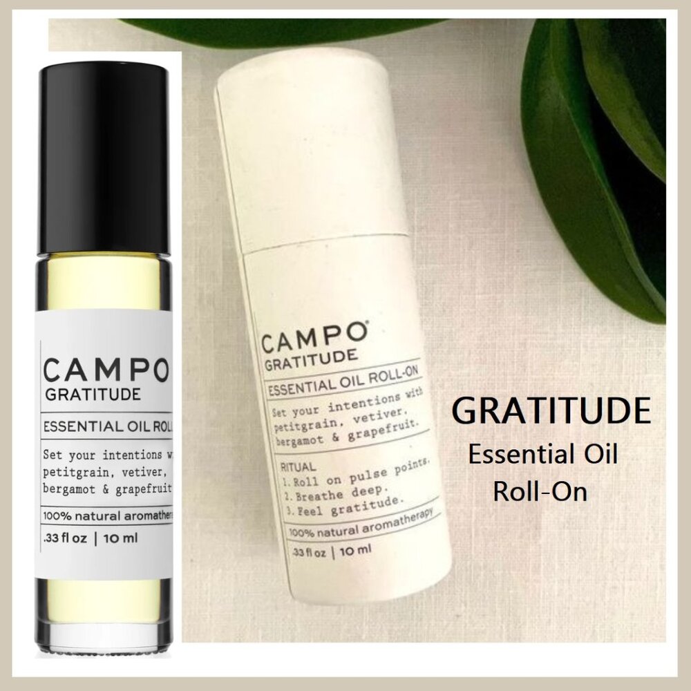 Campo Essential Oil Roll-On in Gratitude Full Sized 10 mL Natural Aromatherapy